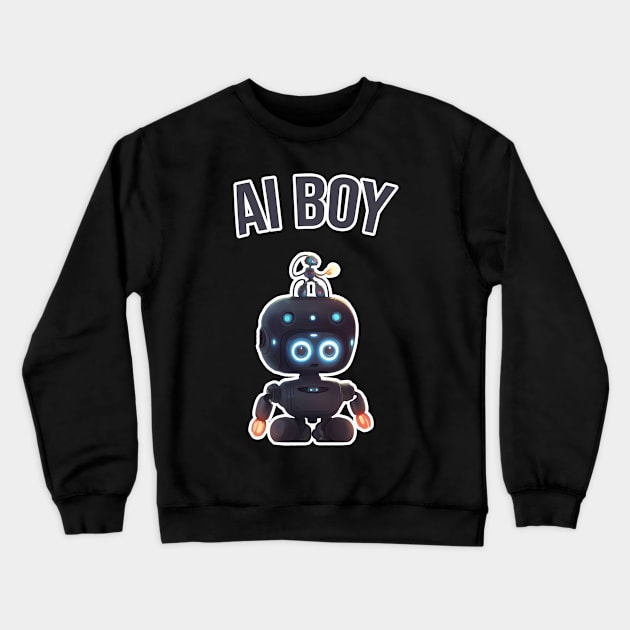 Ai litle robot Crewneck Sweatshirt by Aleksandar NIkolic